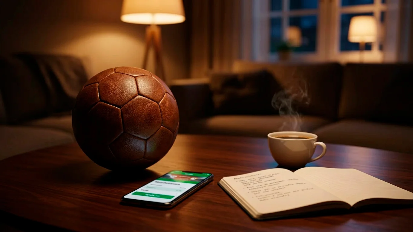 Oddstavla och fotboll på ett bord inför en kväll med VM-matcher 2026